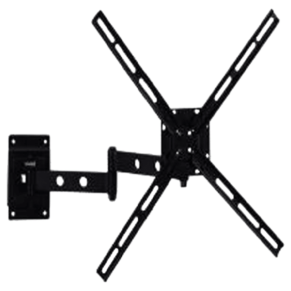Black tv shop mount stand